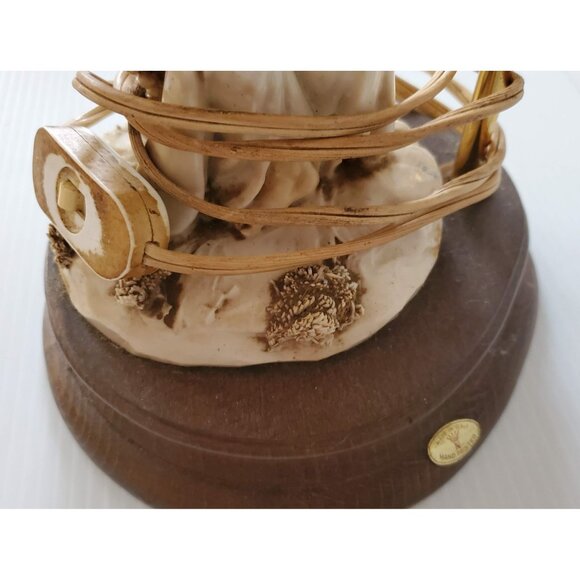 VINTAGE CAPODIMONTE HAND PAINTED LAMP MADE IN ITALY - Picture 5 of 12